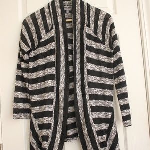 Daisy Fuentes Black Stripe Cardigan